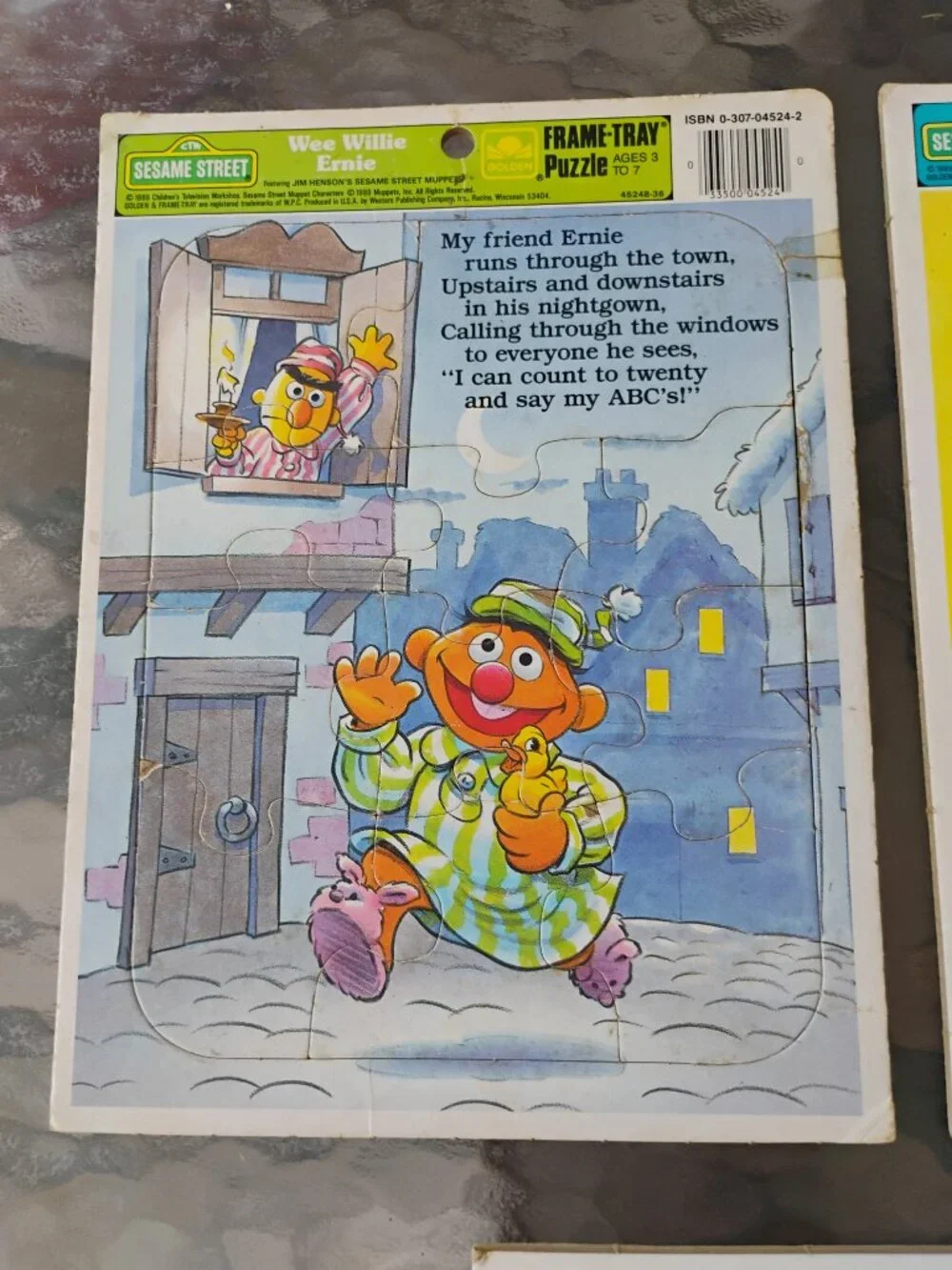 Vintage Sesame Street Puzzles, Set4 Bert & Ernie, Cookie Monster, Elmo, Grover
